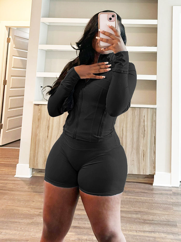 Shape Jacket & Shorts Activewear Set