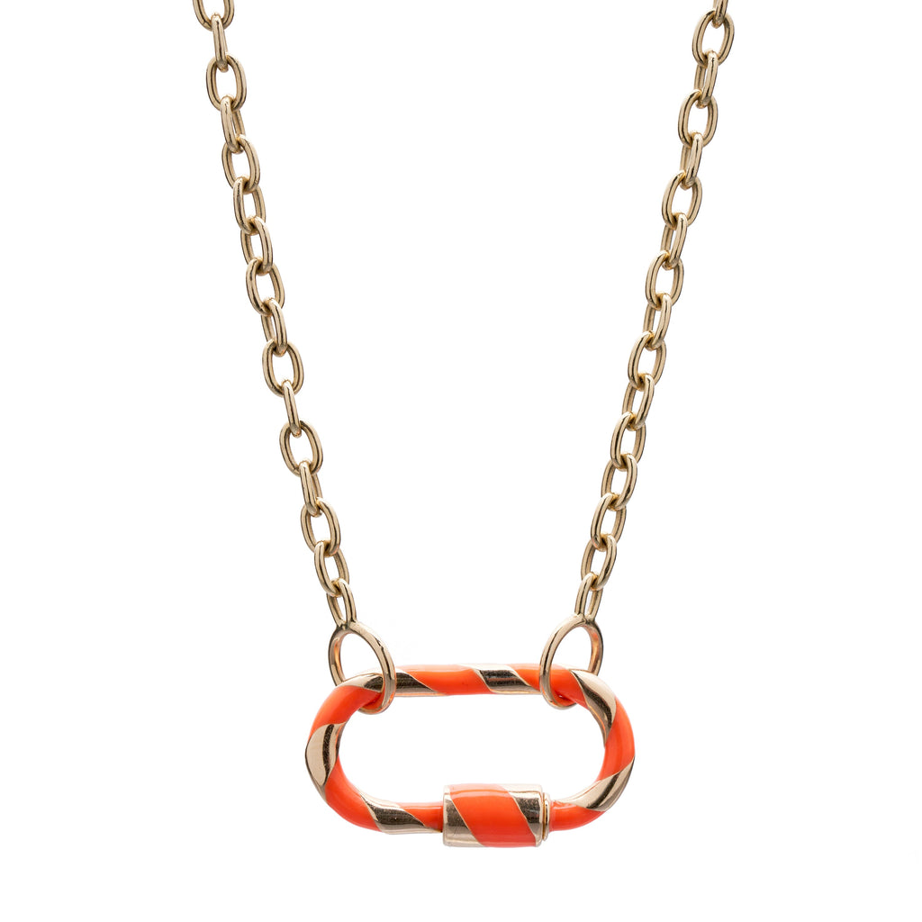 Marla Aaron 14k Yellow Gold Tacky Enamel Medium Lock