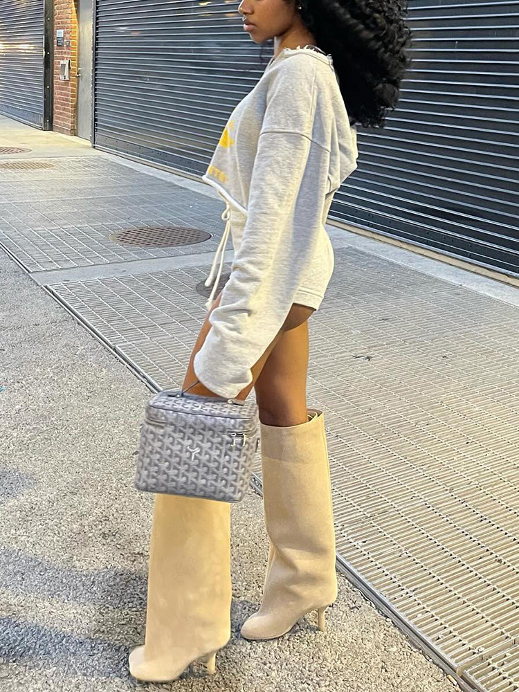 Wide Calf Square Toe Boots