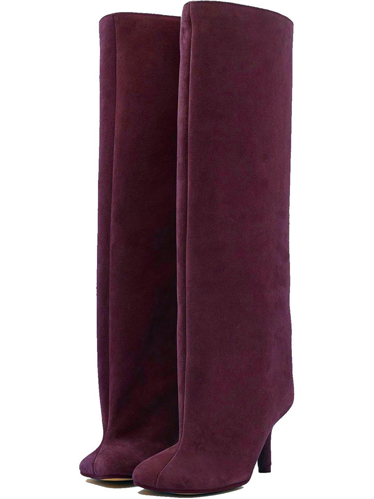 Wide Calf Square Toe Boots