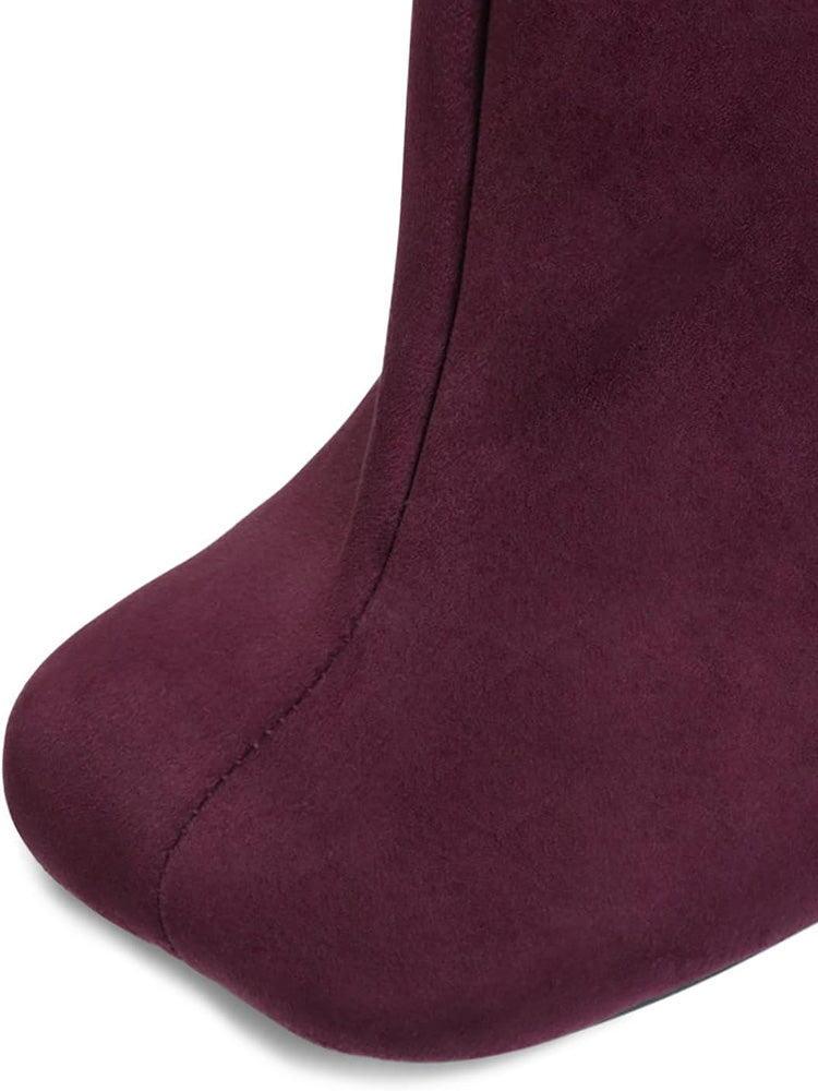 Wide Calf Square Toe Boots