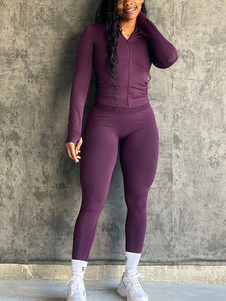 Seamless Activewear Jacket & Leggings Set