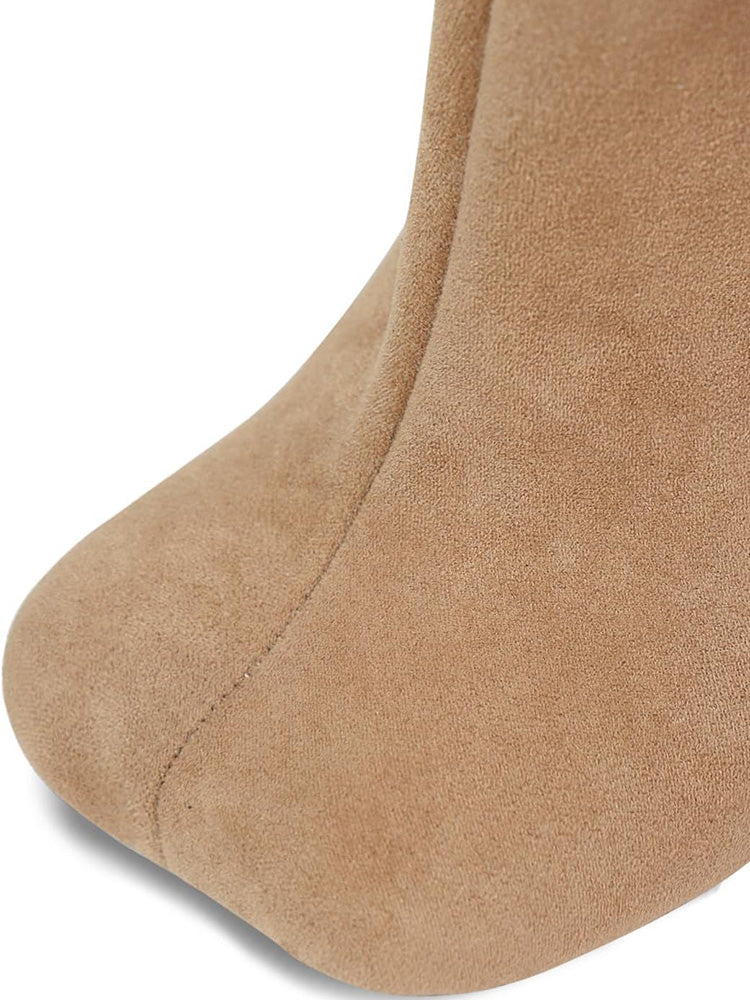 Wide Calf Square Toe Boots