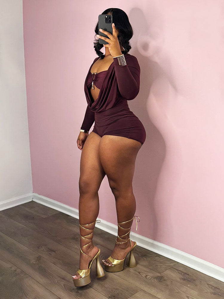 Sultry Plunge Romper