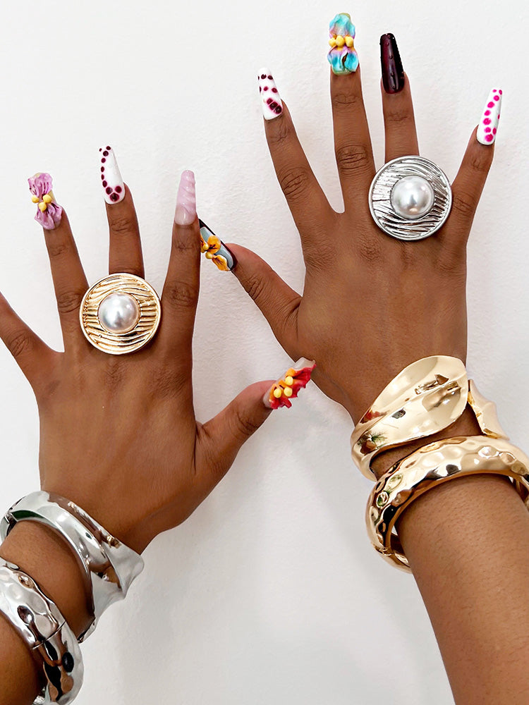 Pearl Vintage Ring & Bracelet