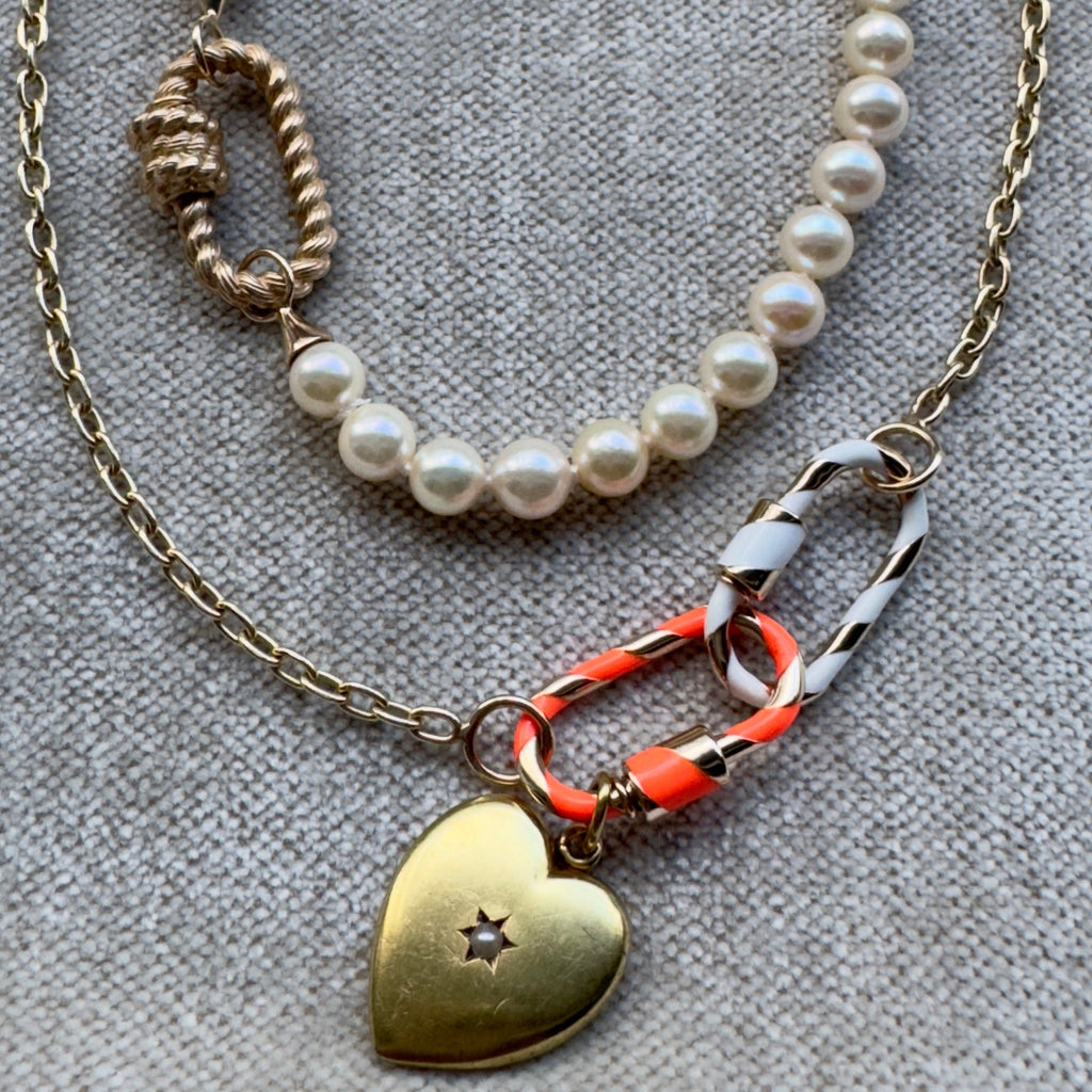 Marla Aaron 14k Yellow Gold Tacky Enamel Medium Lock