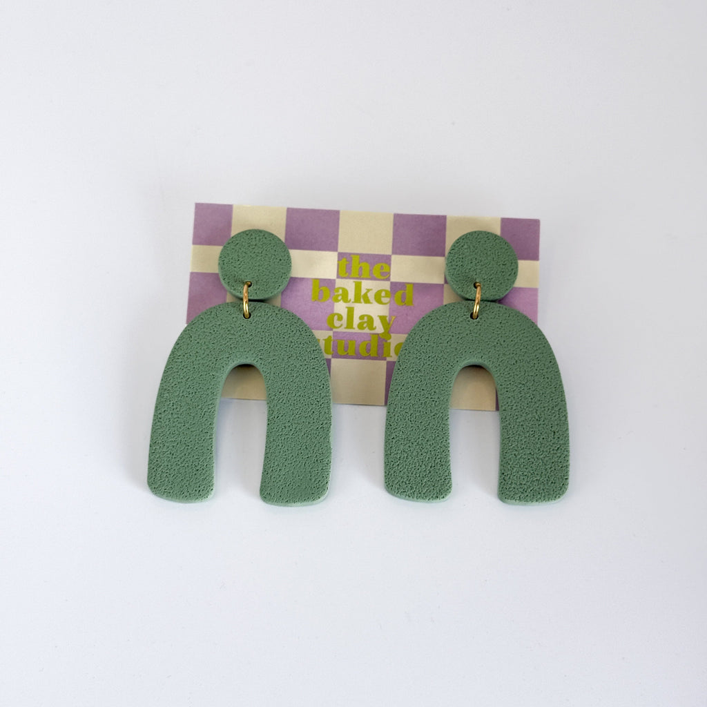 Arch Clay Earrings