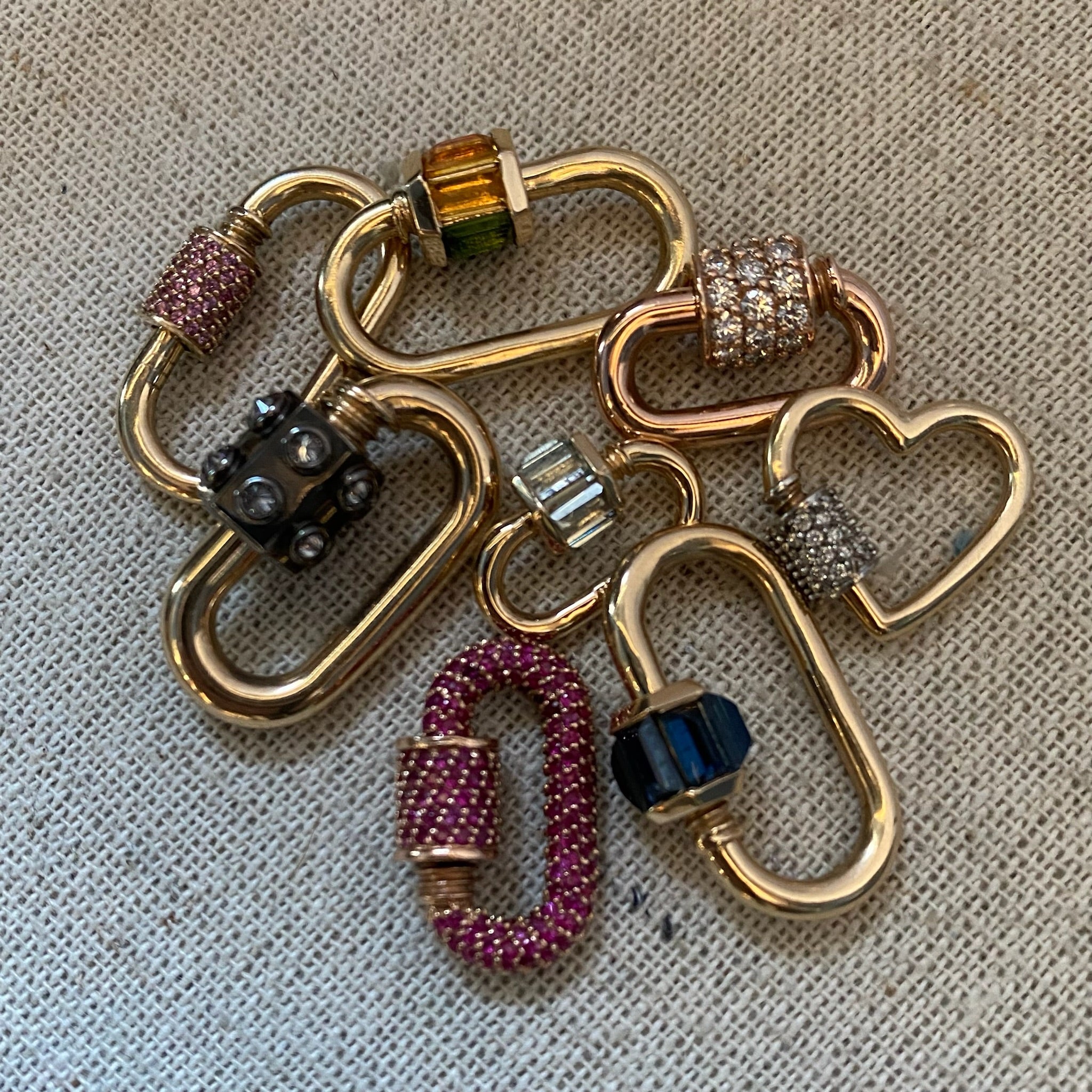 Marla Aaron 14k Yellow Gold Total Baguette Aquamarine Baby Lock