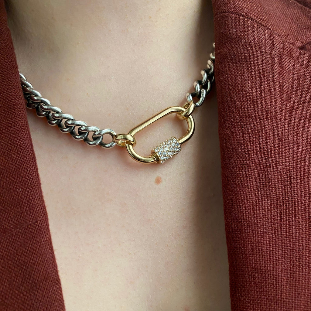 Marla Aaron 14k Diamond Stoned Regular Lock - 1.44 cts