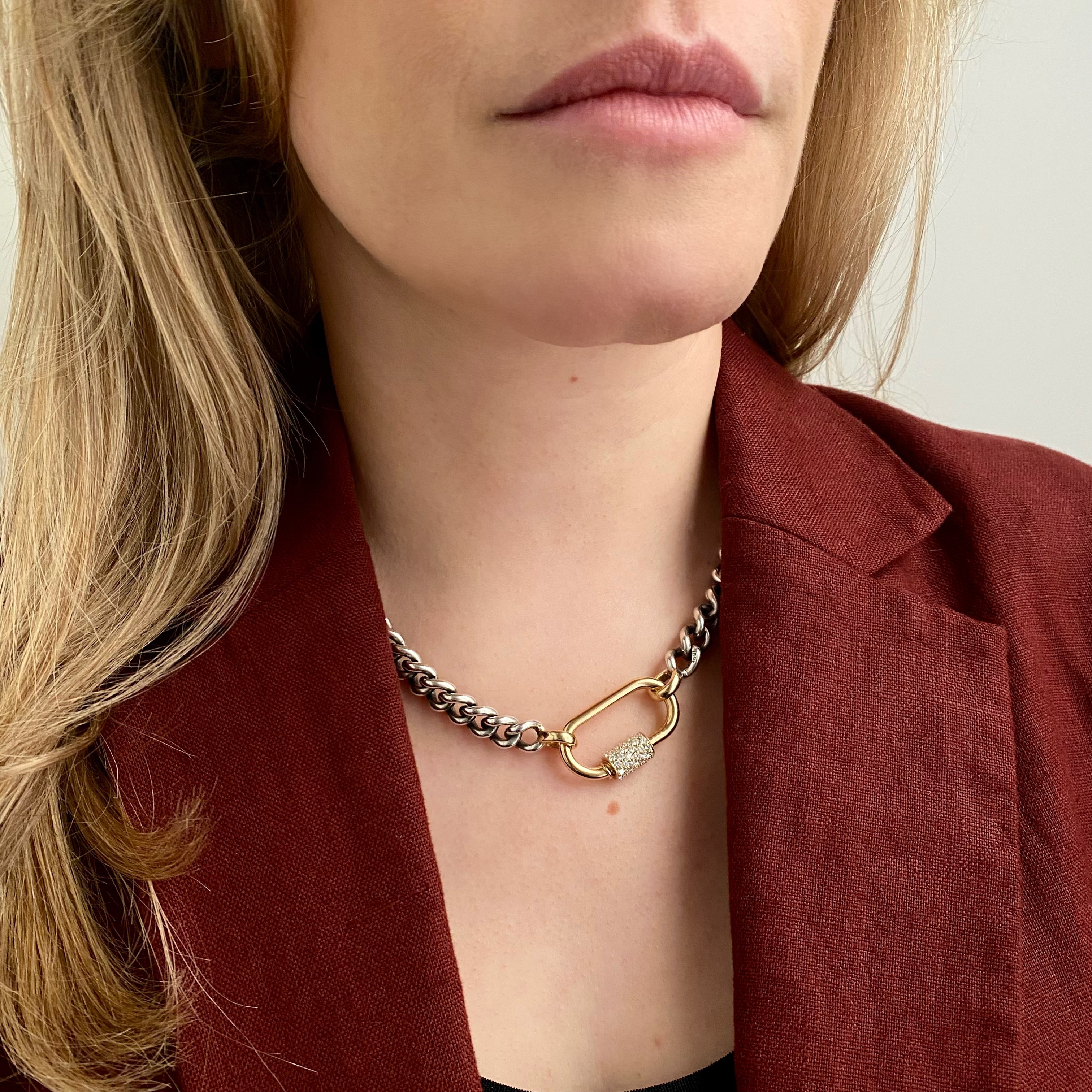 Marla Aaron 14k Diamond Stoned Regular Lock - 1.44 cts