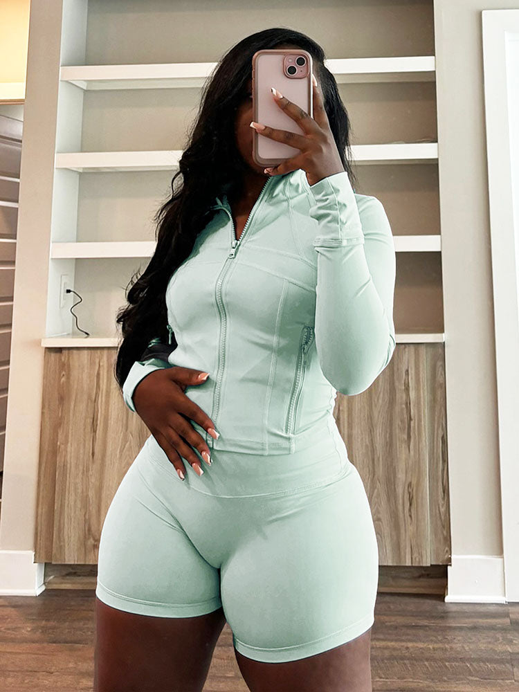 Shape Jacket & Shorts Activewear Set