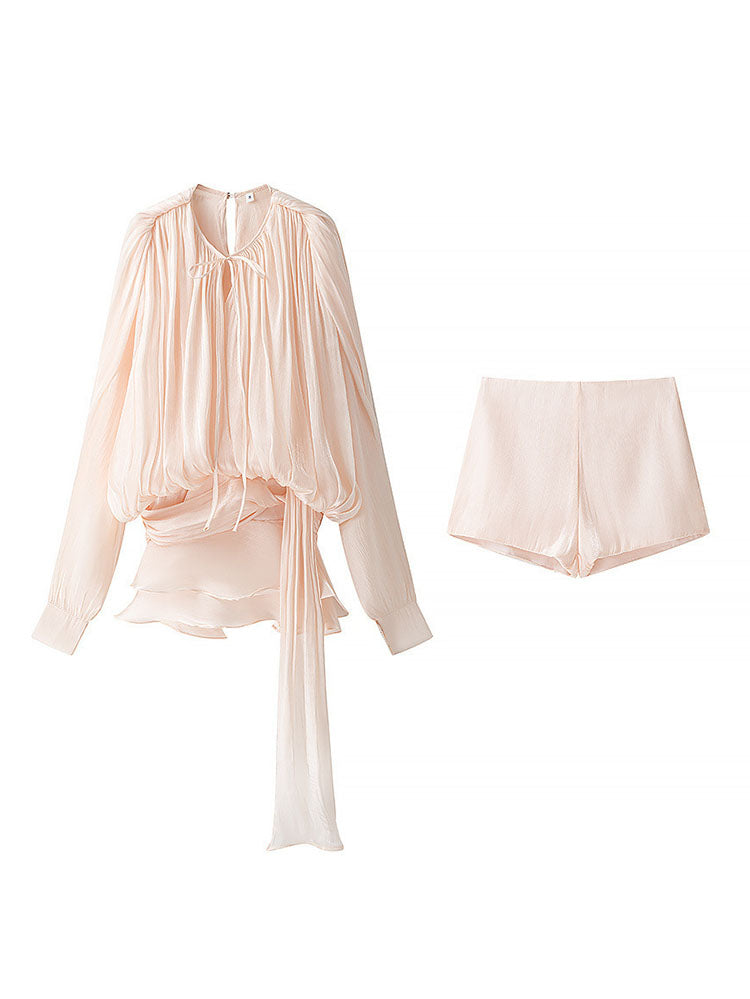 Dreamy Silky Satin Ruffle Mini Dress