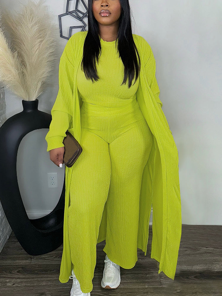 Cardigan Tank Top Pants Sweatsuit