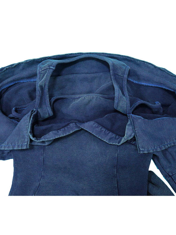 Washed Cold Shoulder Jumpsuit