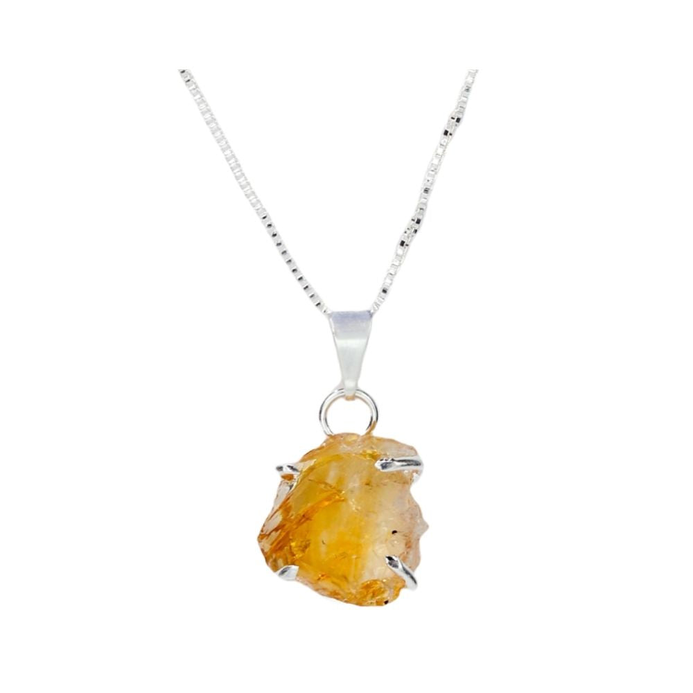 Raw Citrine Crystal Necklace