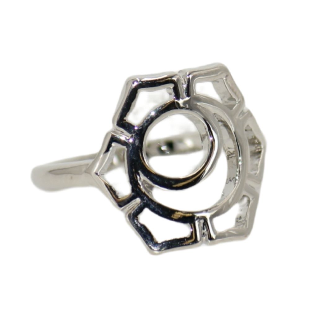 Sacral Chakra Healing Symbol Silver Ring