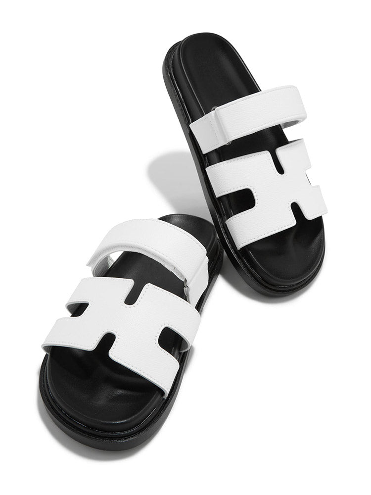 Velcro Strap Flat Sandals