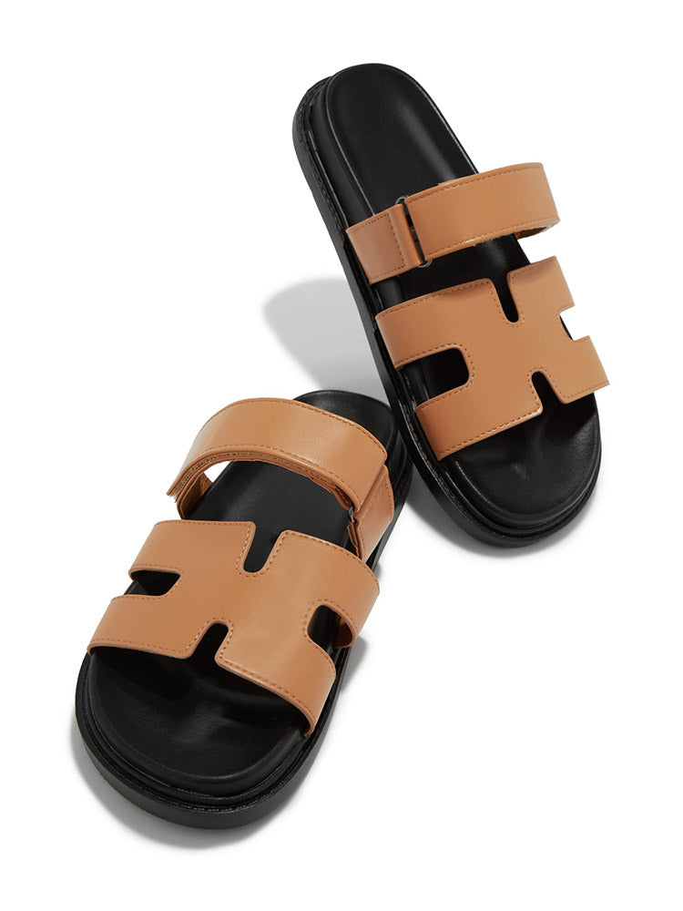 Velcro Strap Flat Sandals