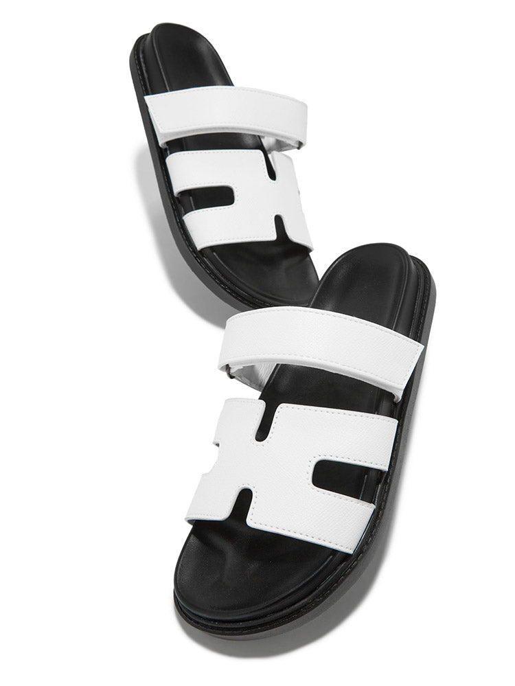 Velcro Strap Flat Sandals